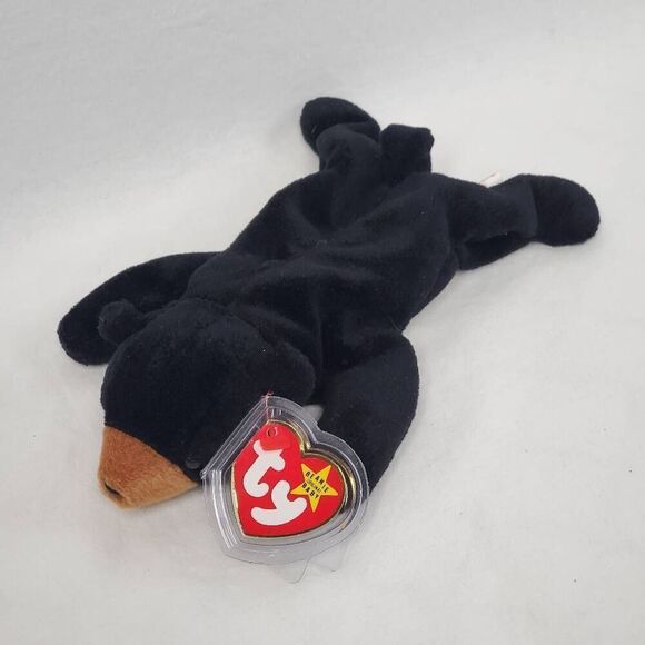 TY Beanie Babies RARE "Blackie" The Bear Original Ty Beanie Baby - Picture 1 of 4
